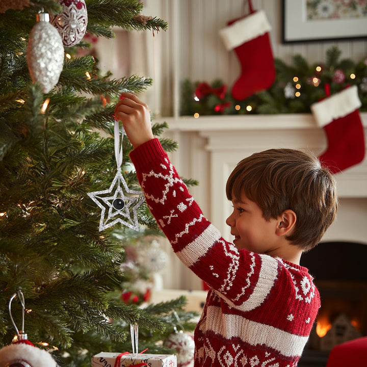 Personalized Christmas Star Photo Ornament