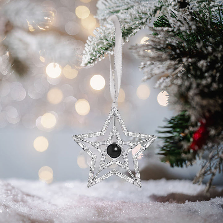 Personalized Christmas Star Photo Ornament