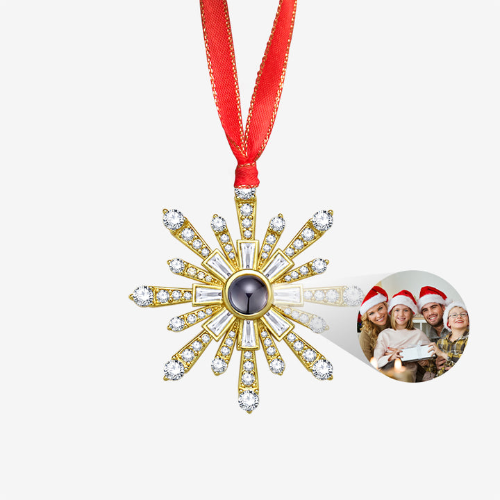 Personalized Christmas Snowflake Photo Ornament