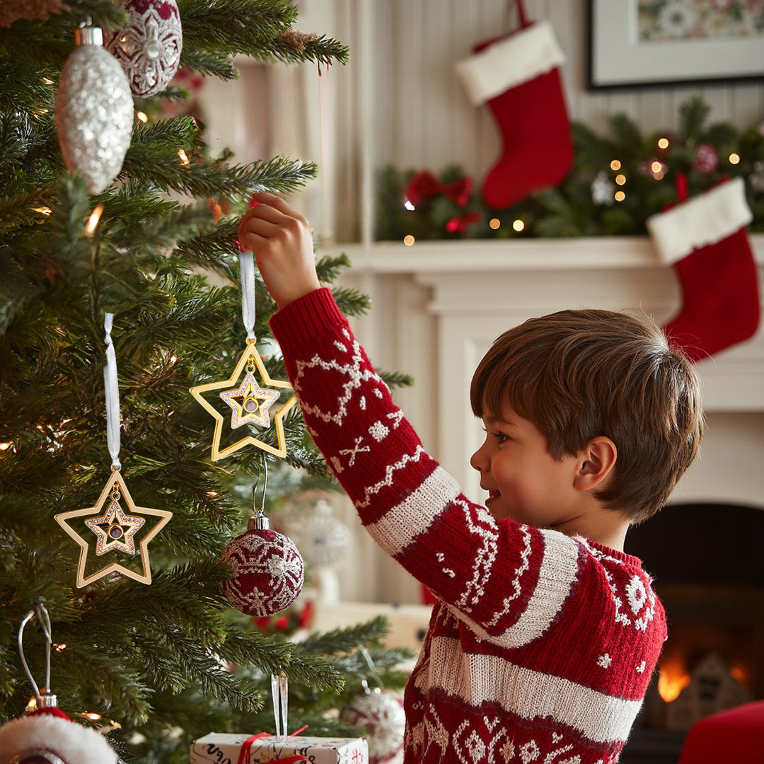 Christmas Dual Star Photo Ornament