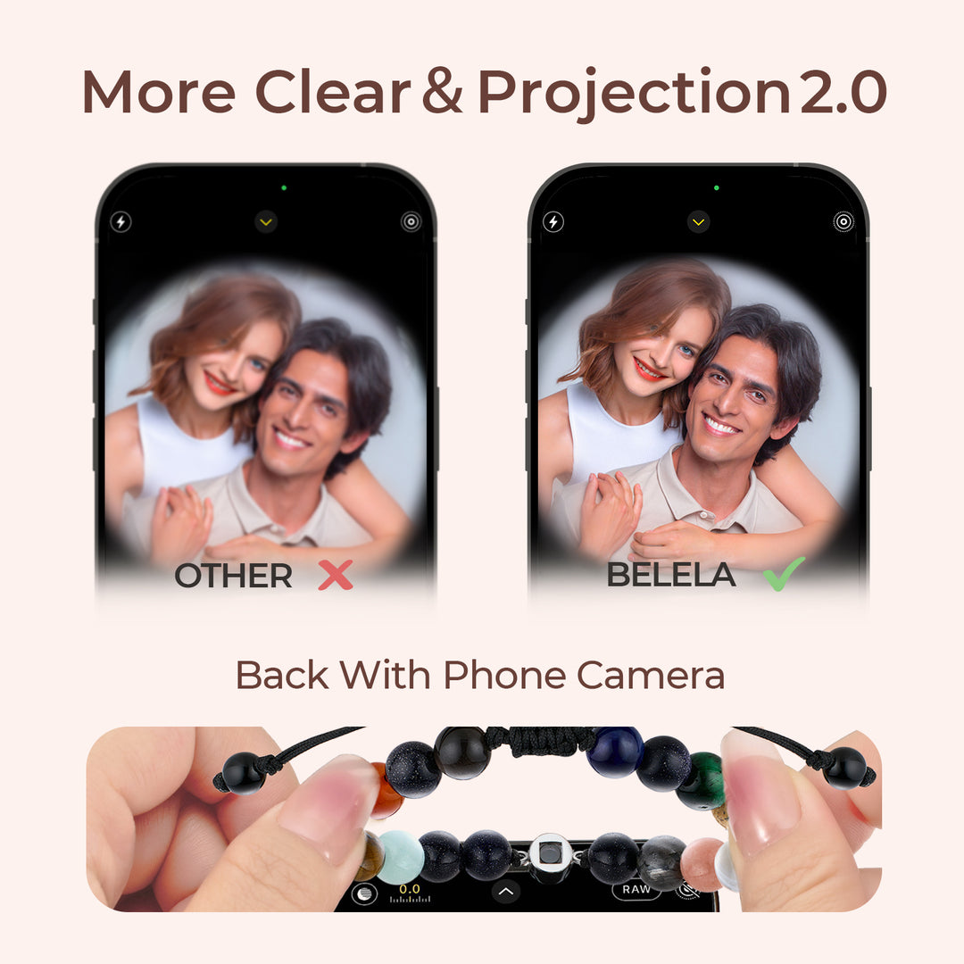 Custom Gemstone Photo Projection Bracelet