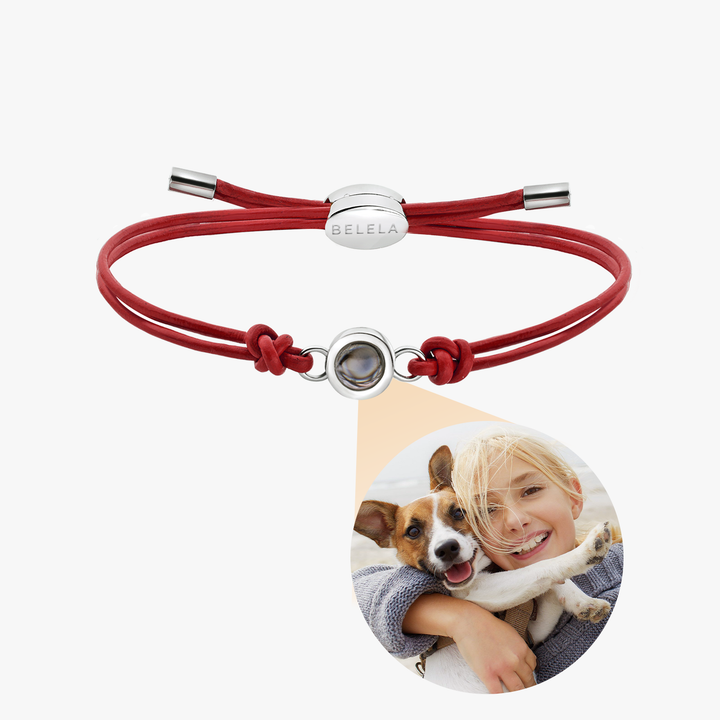 Valentine's Day Gift - Personalized  Genuine Leather Photo Bracelet