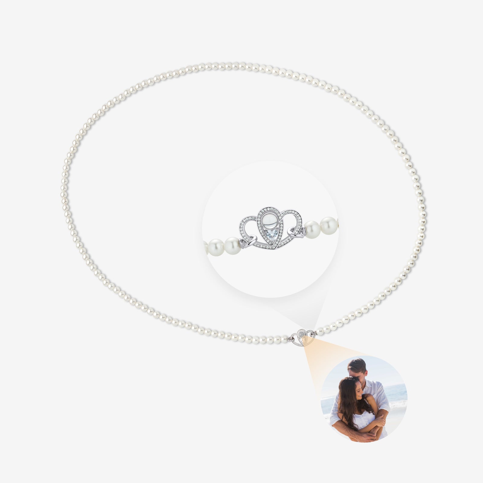 Pearl Picture Necklace with Diamond