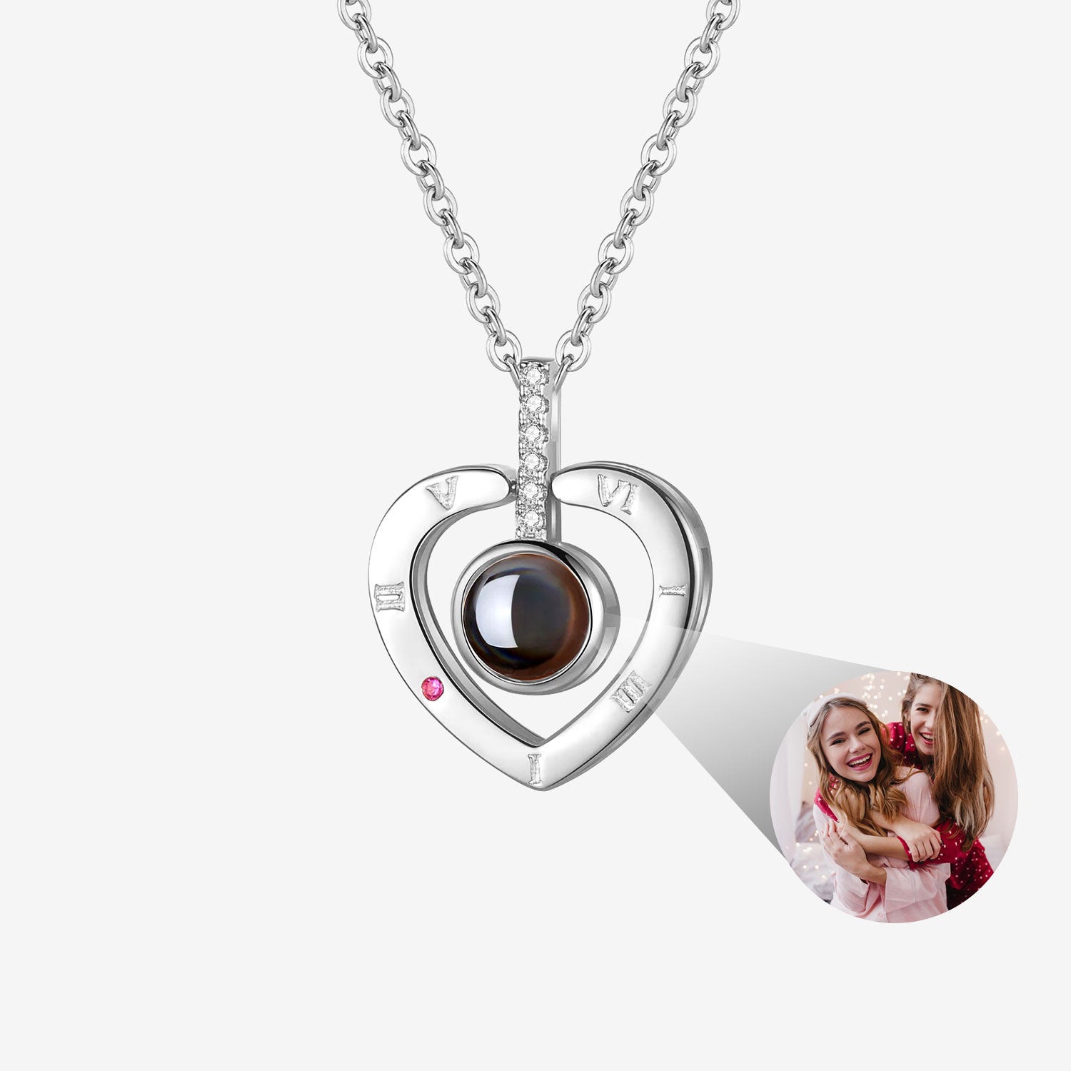 Valentine's Day Gift - Custom Love Photo Projection Necklace