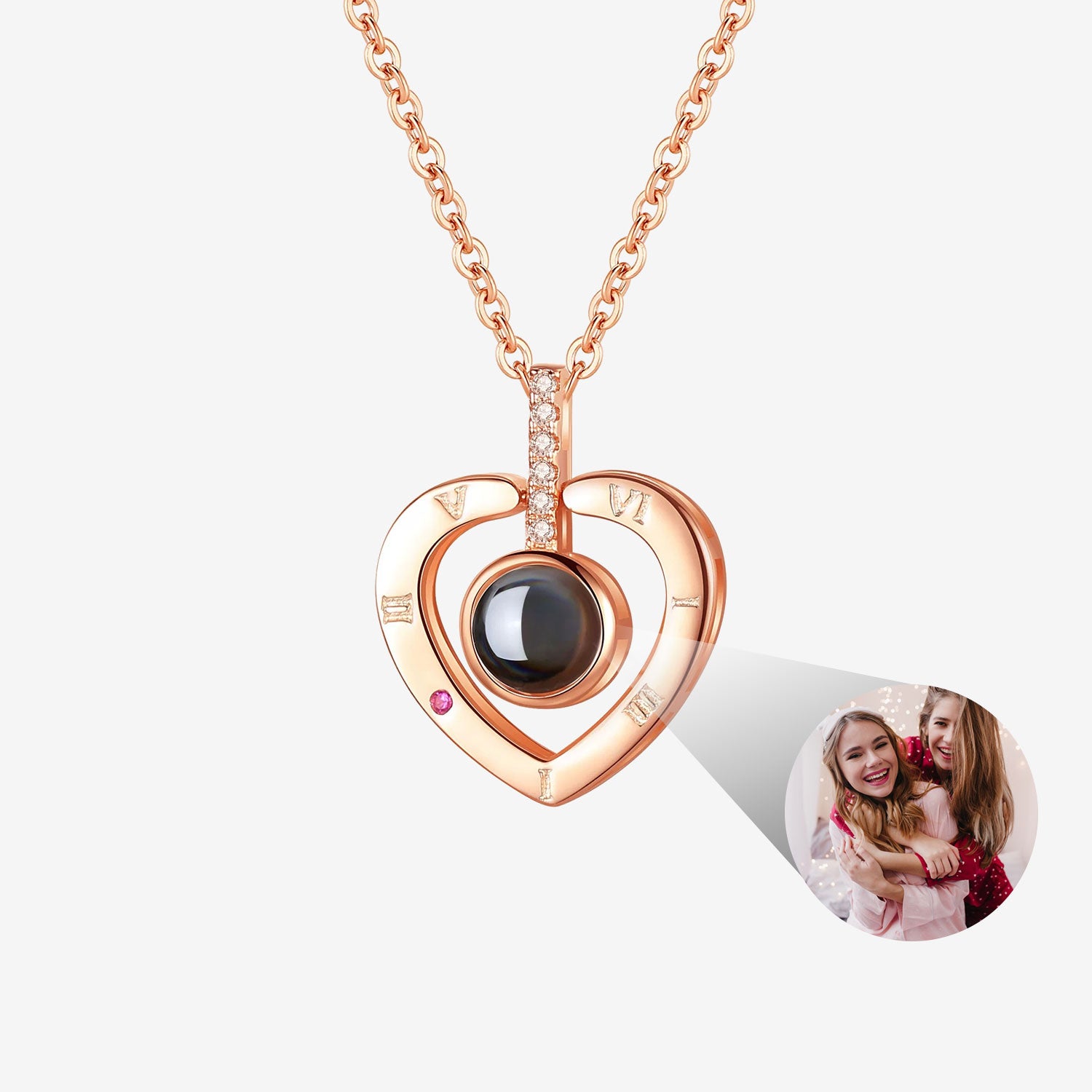 Valentine's Day Gift - Custom Love Photo Projection Necklace