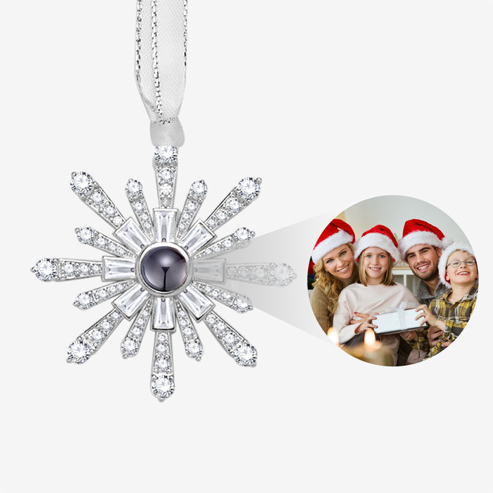 Personalized Christmas Snowflake Photo Ornament