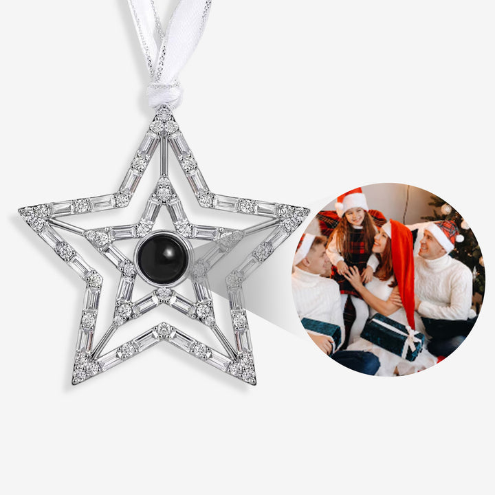 Personalized Christmas Star Photo Ornament