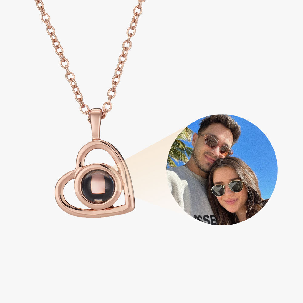 Valentine's Day Gift - Personalized Heart Photo Necklace